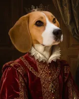 Beagle portrait in Royal style
